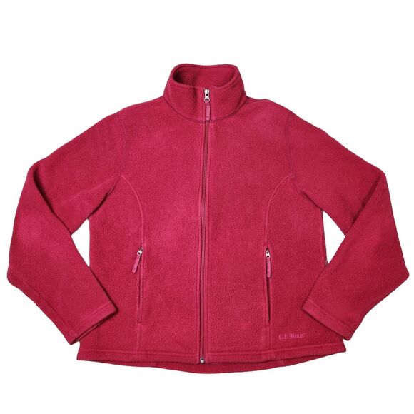 Vtg LL Bean Fleece Sweater Womens M Zip Embroided Outdoors Utility Urban Hiking‎ - Picture 1 of 9
